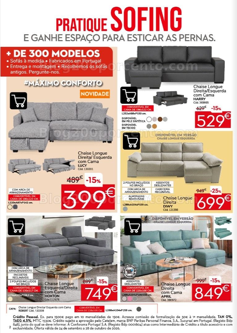 Antevisão Folheto CONFORAMA Promoções de 24 setembro a 28 outubro